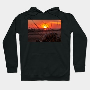 Orange sunset at the beach Hoodie